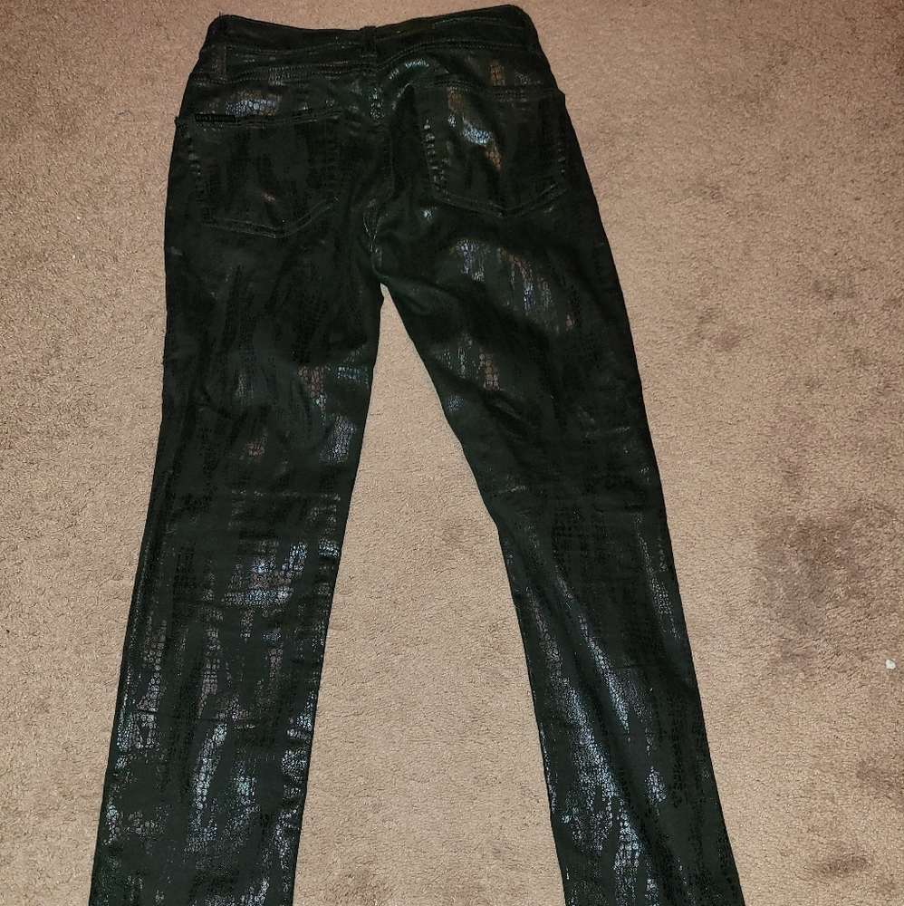 Black shine print rock & republic pants
